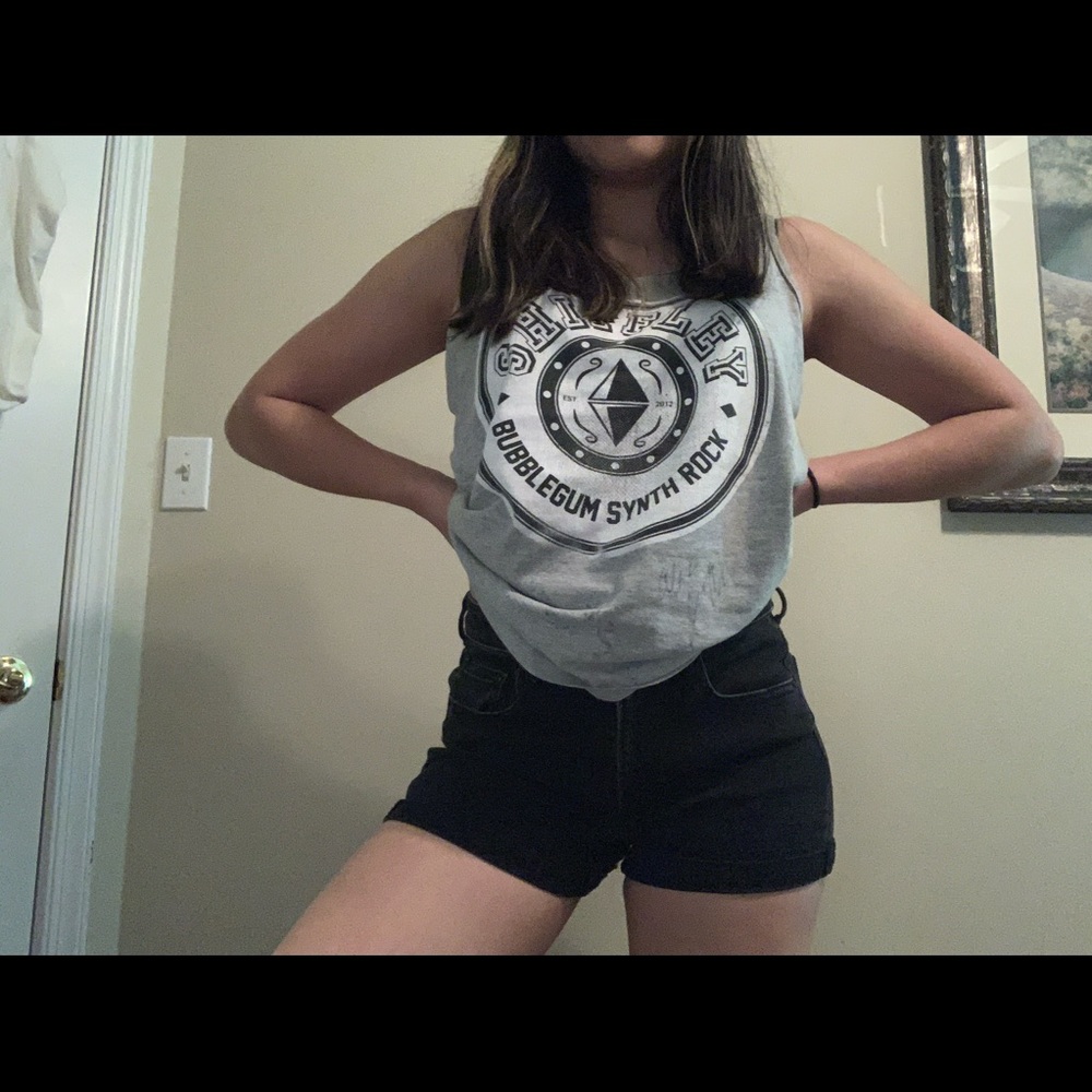 black denim high waisted shorts